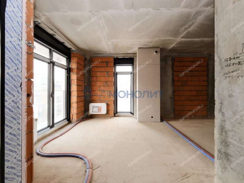 трёхкомнатная квартира в новостройке на Октябрьской улице дом 21