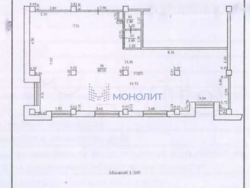 помещение под офис, торговую площадь на Гордеевской улице