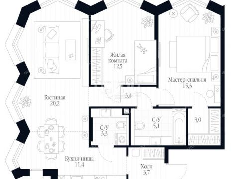 3-komnatnaya-ul-chernigovskaya-20 фото