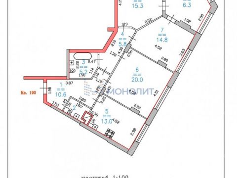 3-komnatnaya-ul-vladimira-vysockogo-d-1 фото