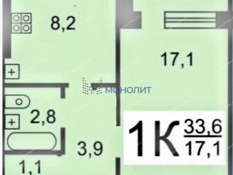 1-komnatnaya-ul-proletarskaya-d-2 фото