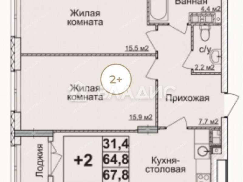 двухкомнатная квартира на улице Родионова дом 31