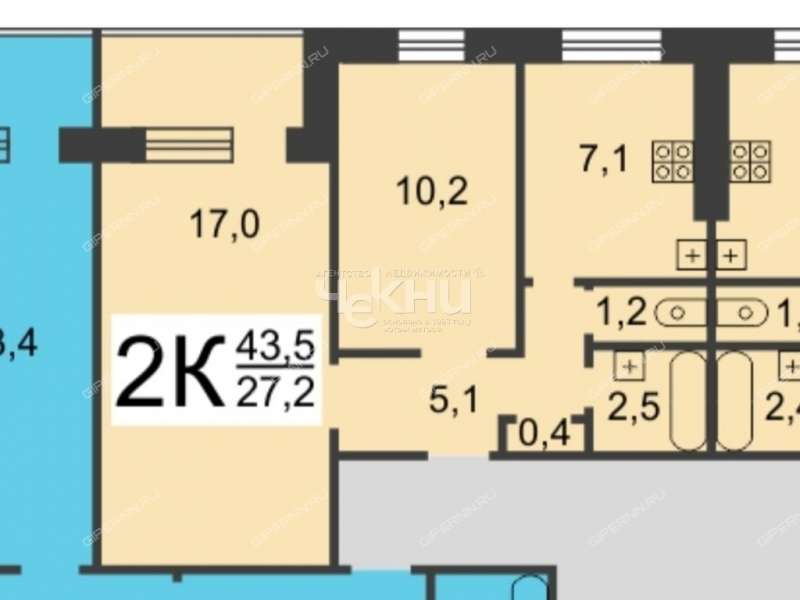 двухкомнатная квартира на Норвежской улице дом 4