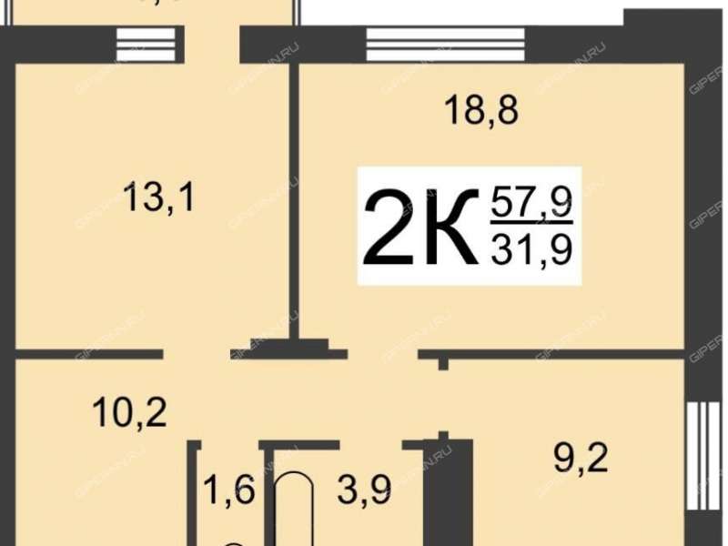 двухкомнатная квартира на Горной улице дом 11 к5