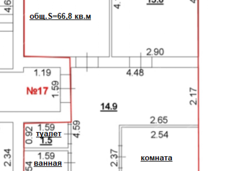 трёхкомнатная квартира на улице Герцена дом 6, к3 город Кстово
