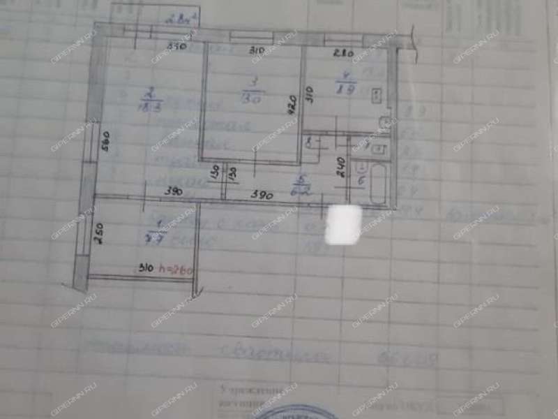 трёхкомнатная квартира на улице Пушкина дом 3 город Выкса