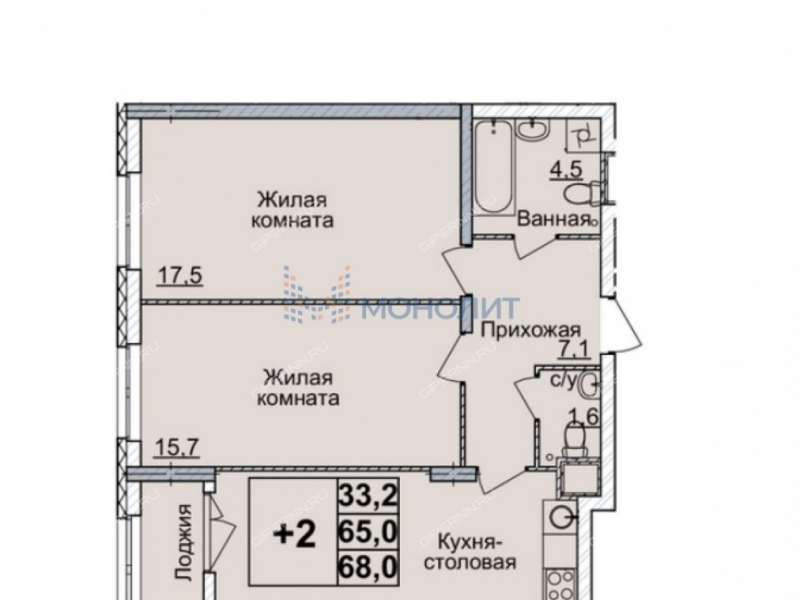 двухкомнатная квартира на улице Родионова дом 31