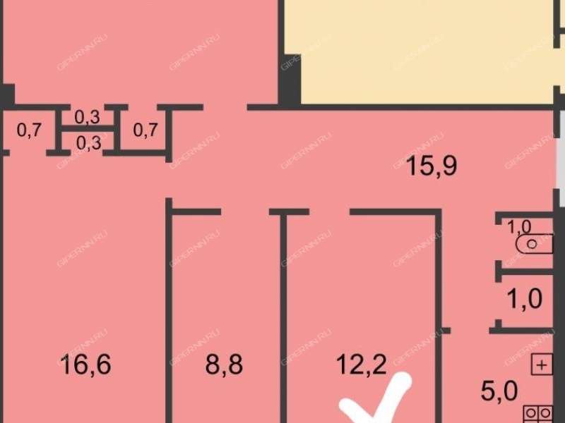 комната в доме 21 на проспекте Ильича