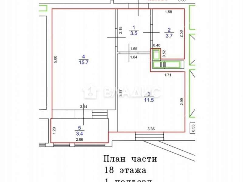 однокомнатная квартира на улице Тургенева дом 25