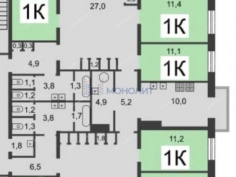 комната в доме 19 на улице Щербакова
