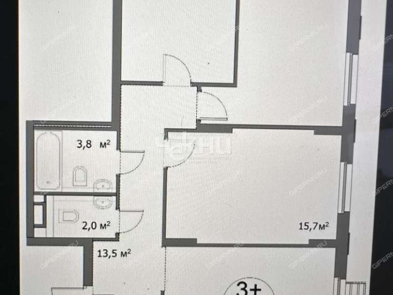 трёхкомнатная квартира на улице Сергея Акимова
